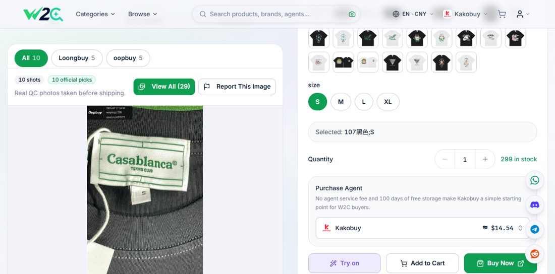 Choose Kakobuy and check your options